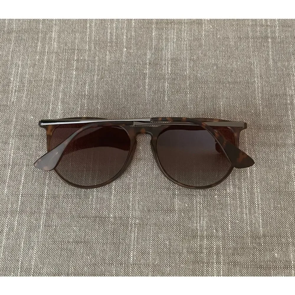 Womens Polarized Brown Tortoise Shell  Round Sunglasses